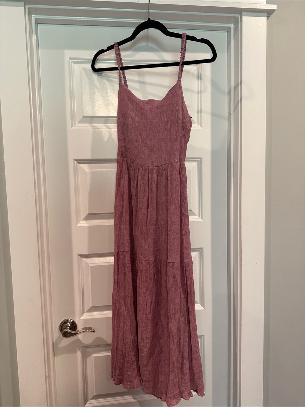 Lush Dusty Rose Maxi Dress with Spaghetti Straps
